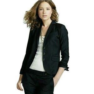 J.CREW SUPER 120's NAVY PINSTRIPE JACKET BLAZER XS